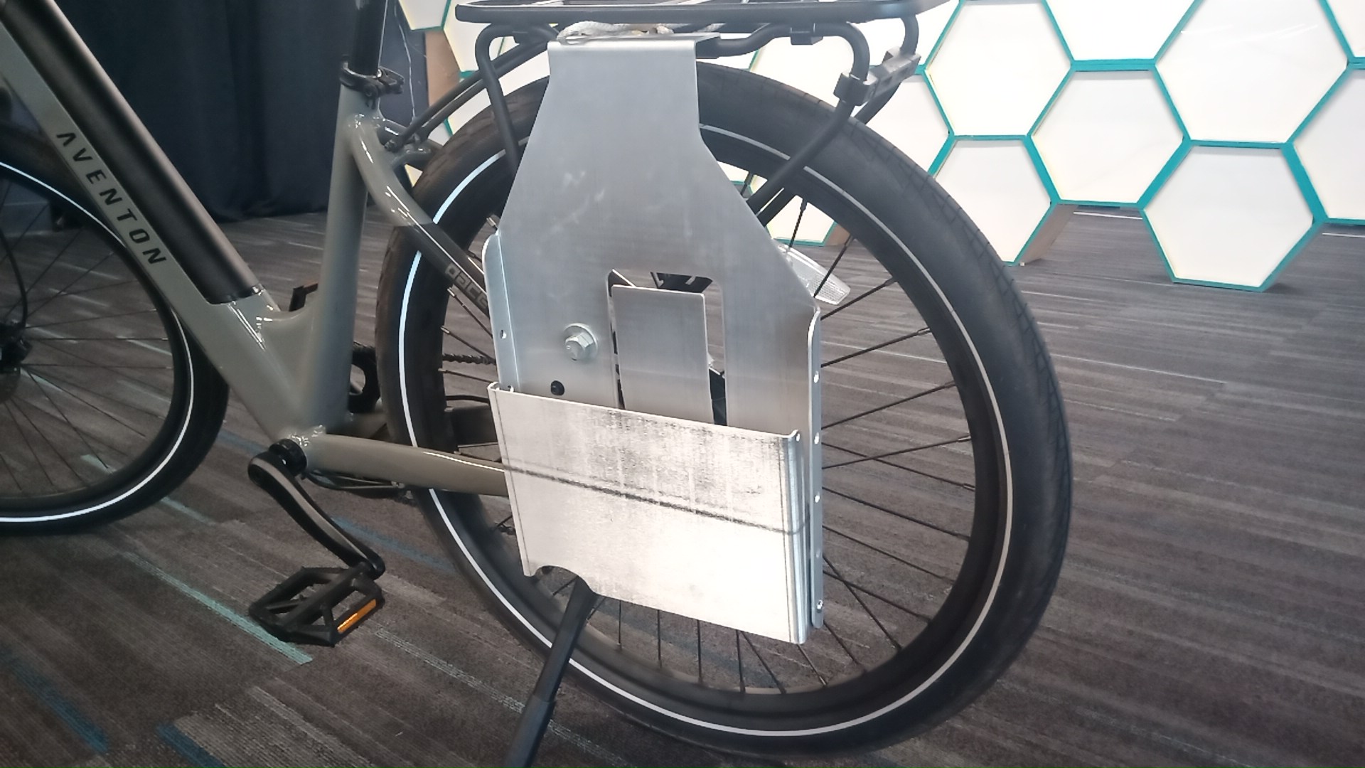 Bare metal rack — shelf folded up