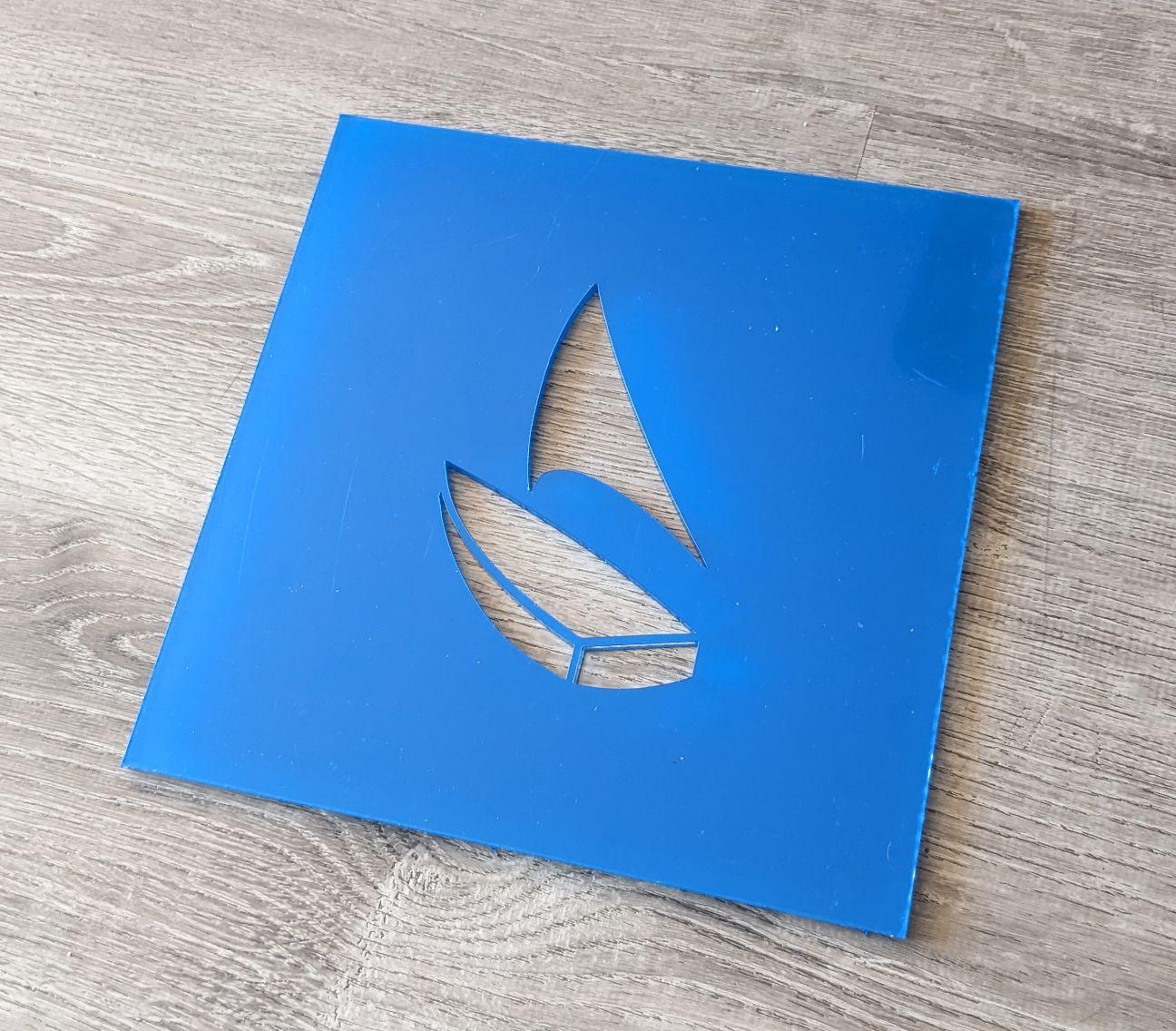 Laser-cut acrylic stencil