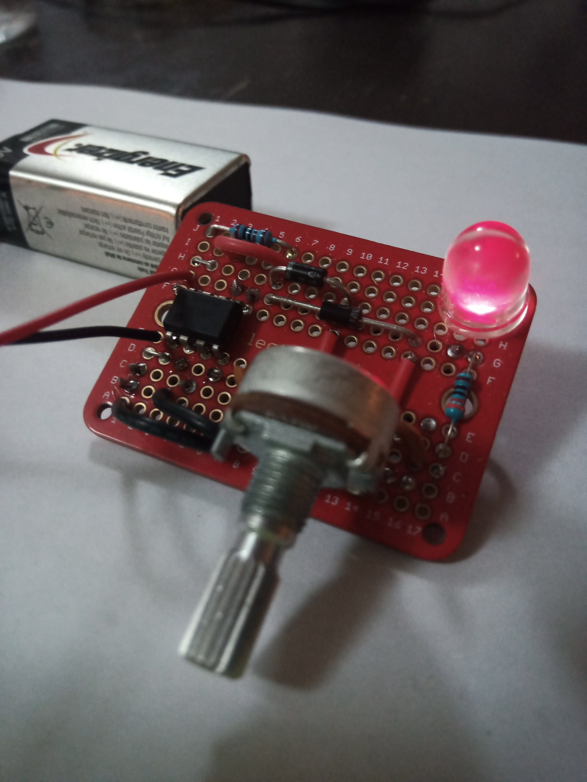 Proof-of-concept breadboard circuit