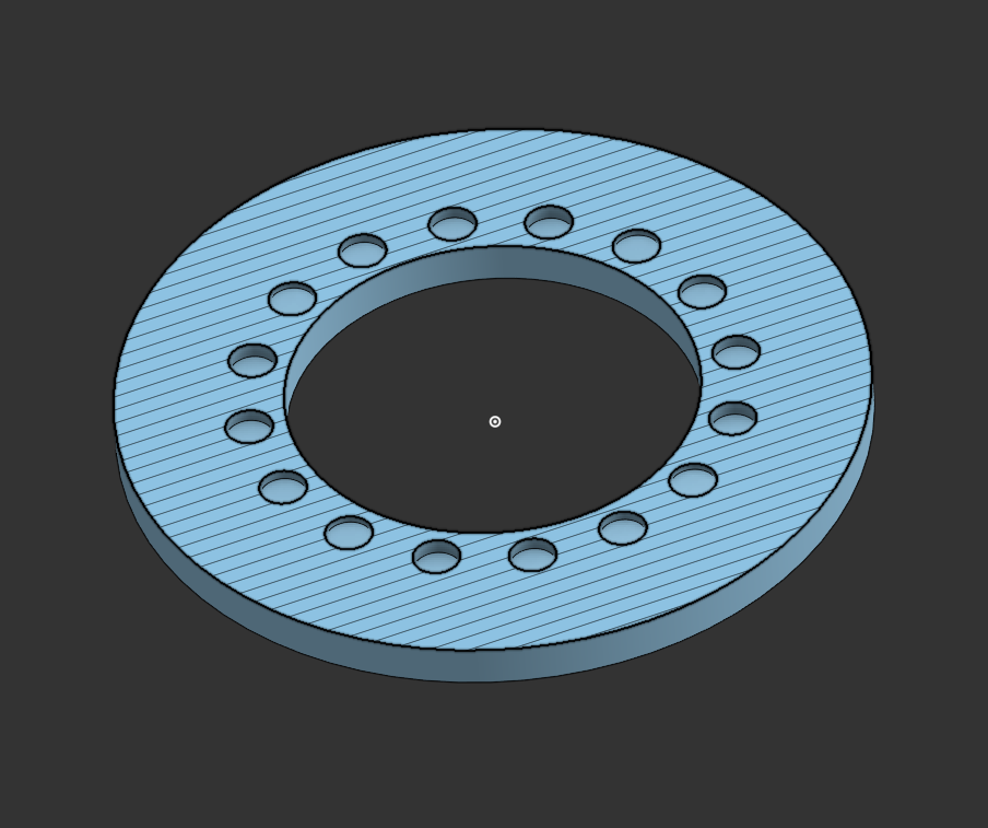 Sectioned view of cylindrical test piece