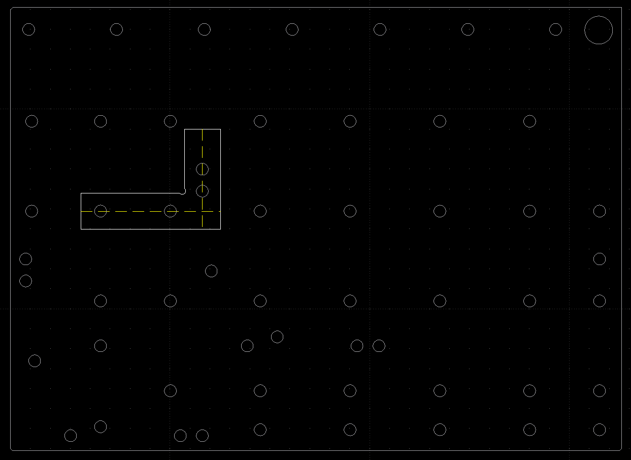 Part superimposed on Carvera bed hole pattern