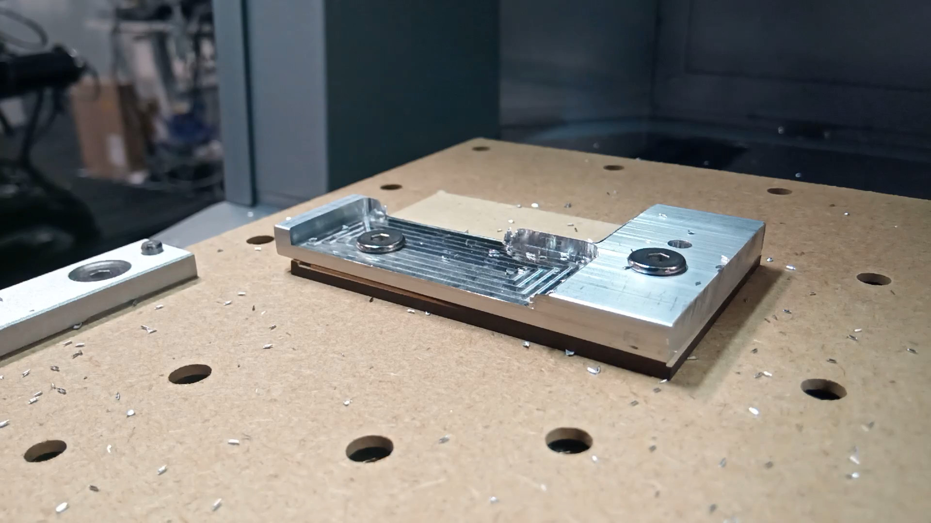 Part locked to fixture plate