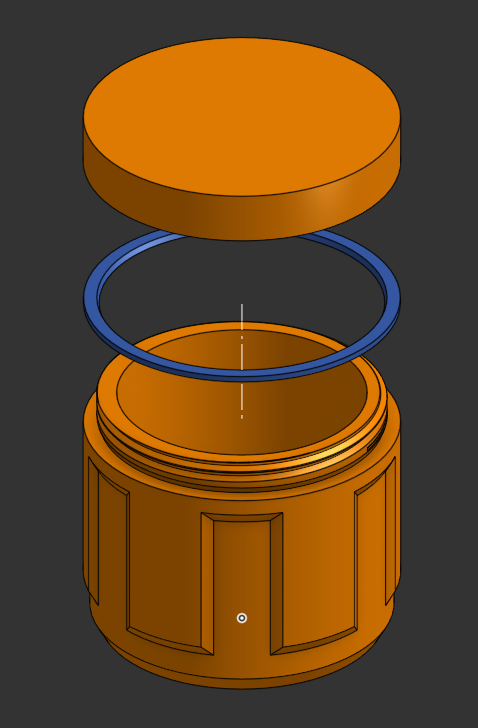 Watertight container CAD design